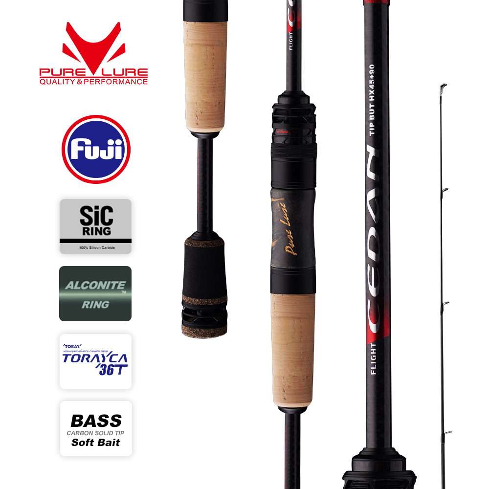 Kastking Reel Zephyr - Purelure-カーボンファイバーフィッシングロッド,ソリッドチップ,ベイトキャスティング,スピニングロッド,高速,36t,2.5g-12g