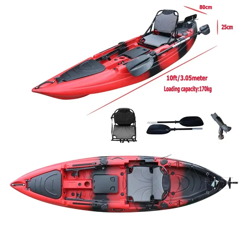 10フィートシングルシートシットオンフィッシングパドルカヤッ - Fishing Kayak Sit In のレビューと価格