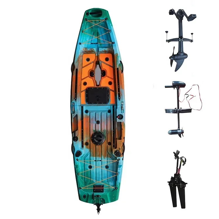 9.5フィート 1人乗り 折りたたみ式プラスチックボート 釣 - Fishing Kayak Pedal Drive のレビューと価格